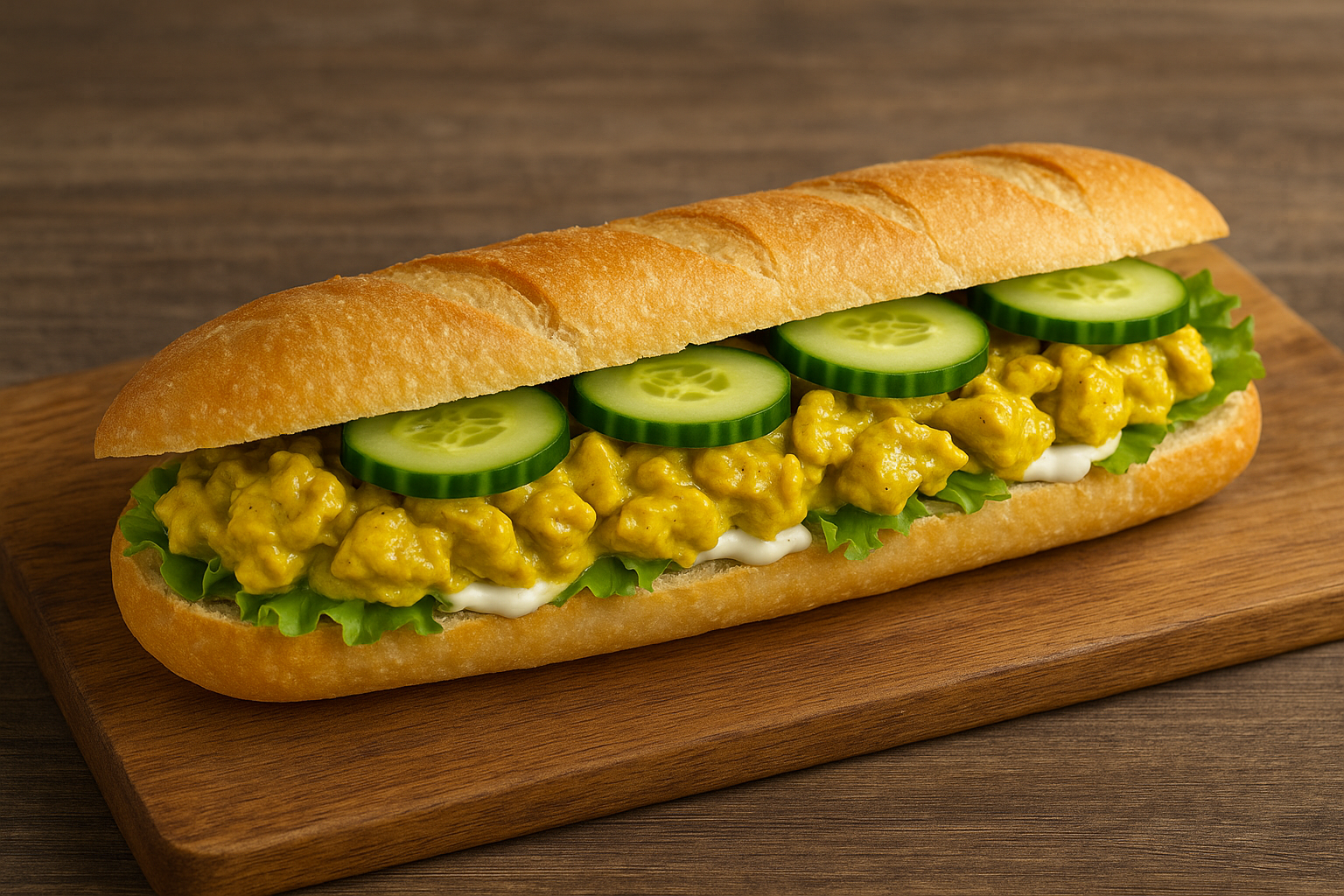 🥪 Belegd broodje Kip Curry – Huisgemaakt & 57 cm puur plezier